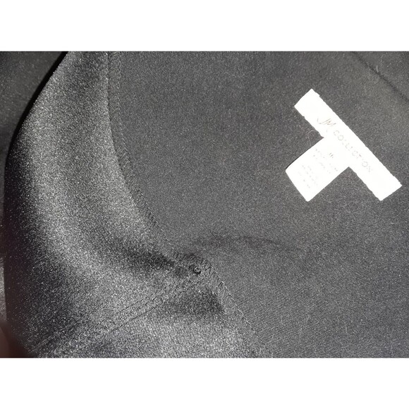 JM Collection Women's Jacket Size 16 Full Zip Mock Neck Unlined Shacket Black - Picture 4 of 9